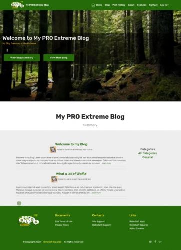 Mobirise V4 ENGLISH Blog EXTREME PROFESSIONAL System Template for v4.11.4 or later from RichoSoft Squared