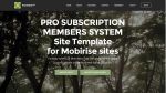 Mobirise PRO Subscription Membership System Template for v3.08 to 3.12.1 from RichoSoft Squared