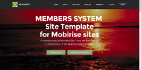Mobirise V4 Membership System Template for v4.5.x or later from RichoSoft Squared