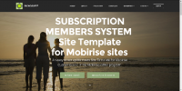 Mobirise Subscription Membership System Template for v3.08 to 3.12.1 from RichoSoft Squared